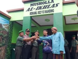 Dandim 0827 Sumenep Resmikan Musholla Koramil 0827/03 Manding
