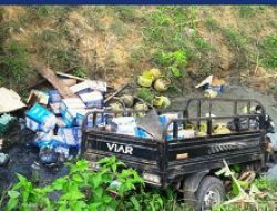 Tragis!, Pengemudi Viar Terjun Ke Sungai Sampai Meninggal