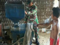 Babinsa Sapudi Tinjau Tempat Penggilingan Padi dan Cek Stok Gabah