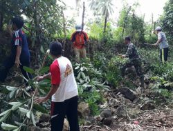 Kerja Bakti Bersama Warga, Upaya Responsif Babinsa 0827/18 Kangen