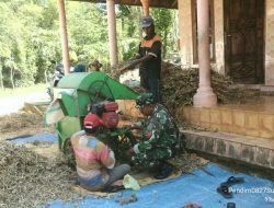 Babinsa Koramil 05/Lenteng Tinjau Hasil Panen Kedelai di Desa Lenteng Barat