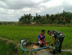 Babinsa Desa Panjangger Ramil Kangean Bantu Warga Mengairi Sawah
