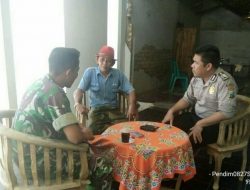 Babinsa dan Bhabin Desa Banuaju Timur Sambangi Warga Ciptakan Kamtibmas