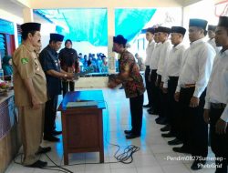 Pengambilan Sumpah Perangkat Desa Kapedi Dihadiri Babinsa Koramil 04/Bluto