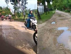 Warga Gayam Protes Kondisi Jalan Yang Rusak Parah