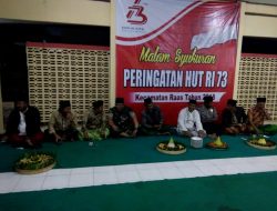 Kapten Inf. Heri Suharminto Hadiri Gelar Malam Tasyakuran HUT RI ke- 73