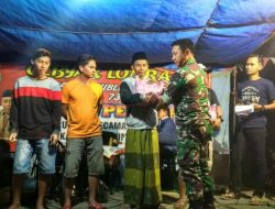 Babinsa Serka A Kusfandi, Hadiri Malam Gebyar Lomba Di Lapangan Desa Rubaru