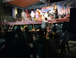 Babinsa Hadiri Undangan Sekaligus Pengamanan Hiburan Musik Dangdut