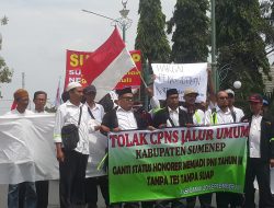 Seribu Lebih Tenaga Honorer K2 Demo Pemkab Sumenep