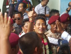 Kedatangan Sandiaga Uno di Sumenep Dikerumuni Emak-Emak