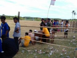 Babinsa Serka Abdul Salam Beri Himbauan Dalam Turnamen Sepak Bola