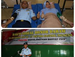 Danlanud Leo Wattimena Ikuti Giat Donor Darah
