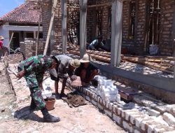 Babinsa Desa Gadding, Bantu Pembangunan Masjid “Nurul Amin”