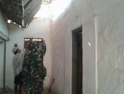 Ringankan Beban Masyarakat Pasca Gempa, Danramil Bluto Terjunkan Babinsa