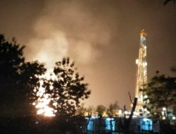 Pengeboran ENC 2 PT EML Tanjung Diduga Meledak, Terbakar Keluar Api Besar