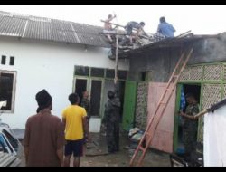 Koramil 0827/02 Terjunkan 5 Orang Babinsa ke Korban Puting Beliung