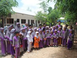 Berkat TMMD, Kegembiraan Murid Madrasah Almifta Dengan Gedung Sekolah Baru