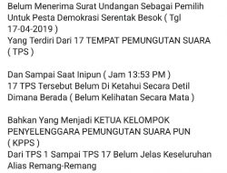 Warga Desa Tonduk Kecewa Dengan Penyelenggara Pemilu
