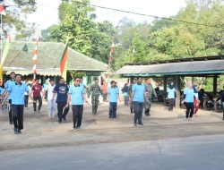 Hampir 1 Jam, Satgas TMMD Senam Pagi Jaga Kesehatan