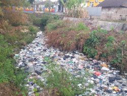 Tumpukan Sampah di Jembatan Bangkal, Begini pedulinya Pegiat Desa