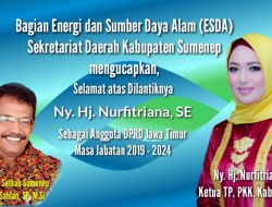 Kabag ESDA Setkab Sumenep Ucapkan Selamat Hj Nurfitriana Telah Dilantik