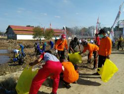 HPN 2019, Danramil 0827/02 Kalianget Turut Serta Gerakan Bersih Laut