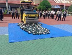 Desember 2019, Polres Sumenep Musnahkan Ratusan Botol Miras