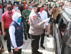 Kapolda Jatim Pantau Pos Penyekat Arus Lalu Lintas di Jalur Exit Tol Jatim
