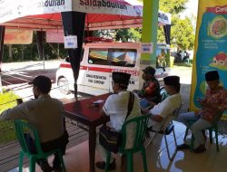 Suasana Lebaran, Babinsa Koramil 0827/04 Bluto Komsos di Posko Covid-19
