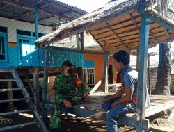 Babinsa Koramil 0827/19 Sapeken  Bicarakan Antisipasi Penularan Virus Corona