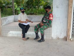 Babinsa Koramil 0827/17 Dungkek Imbau Warga Binaannya Tenang dan Waspada Covid-19