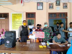 Babinsa Koramil 0827/06 Saronggi Giat Pengamanan Pendistribusian BST