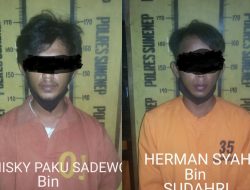 Kedapatan Memiliki Barang Haram, Dua Pria di Sumenep Diringkus