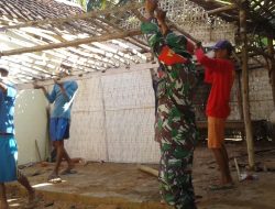 Anggota Koramil 0827/14 Batang batang Gotong Royong Program Rutilahu