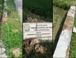 Pekerjaan Plengsengan “Pokmas” di Desa Pore Rusak Parah, Warga Menyoal