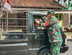Koramil 0827 Manding Imbau Masyarakat Pakai Masker
