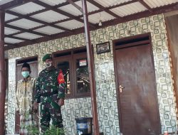 Babinsa Batang Batang, Gotong- Royong RTLH di Wilayah Binaannya