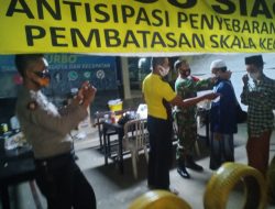 Babinsa Saronggi Penegakan Protokol Kesehatan Berskala Kecamatan