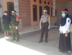 Babinsa Koramil Kalianget, Giat Pendampingan Penyemprotan Disinfektan