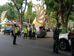 TNI Polri dan Satpol PP Sumenep, Giat Pencegahan Penyebaran Covid-19