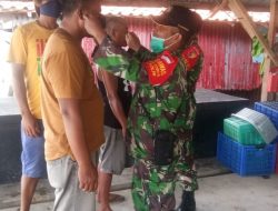 Pandemi Covid-19 Belum Berakhir, Babinsa Masalembu Gencar Imbauan Prokes