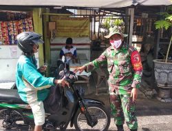 Babinsa Ganding, Melakukan Penegakan Disiplin Prokes