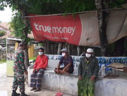 Babinsa Koramil Giligenting intens Patroli Imbauan Prokes