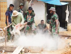 Bergotong Royong Bersama Warga, Karya Bhakti Satgas TMMD