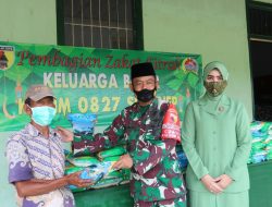 Dandim 0827/Sumenep Membagikan Zakat Fitrah Untuk Fakir Miskin