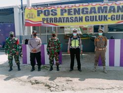 Sinergitas Polsek dan Tenaga Kesehatan, Babinsa Koramil 0827/07 Guluk- Guluk Melaksanakan Pos PAM Perbatasan