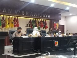 Rapat Evaluasi Penanganan Covid-19 Bangkalan di Makodam V Brawijaya