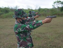 Puluhan Anggota Kodim 0827/Sumenep Ikuti Latihan Menembak Di Hari Ke ll