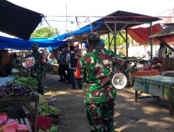 Babinsa Koramil Dasuk Bersama Tiga Pilar Operasi Yustisi Tertib Masker