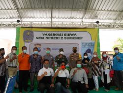 250 Pelajar SMAN II Sumenep Mengikuti Vaksinasi Serentak, Dandim dan Forkopimda Pantau Lokasi